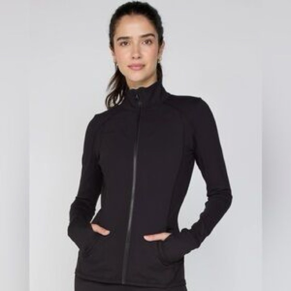 Gottex Women's Black Full-Zip Sweatshirt NWT $98 MSRP